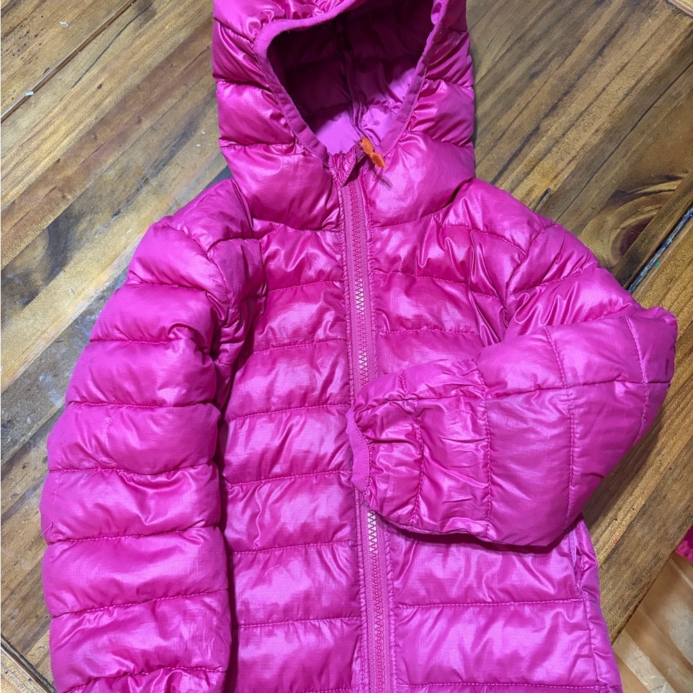Primary Fuchsia pink Puffer Jacket, 2T